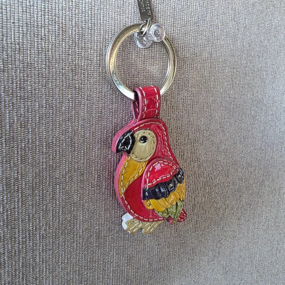 Coach TOUCAN Patent Leather Parrot Key Ring - Picture 3 of 8
